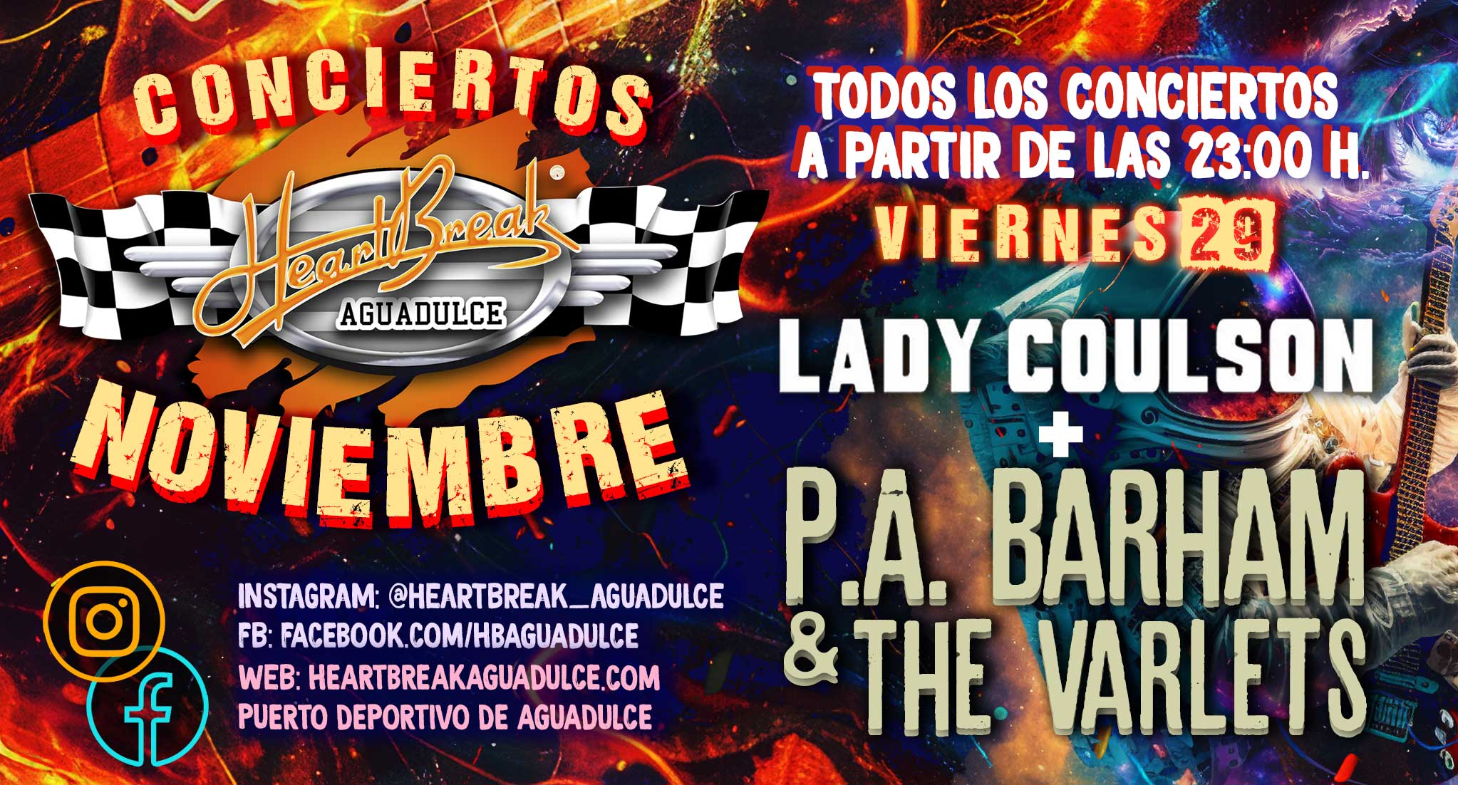 Concierto de Lady Coulson + P.A. Barham and The Varlets